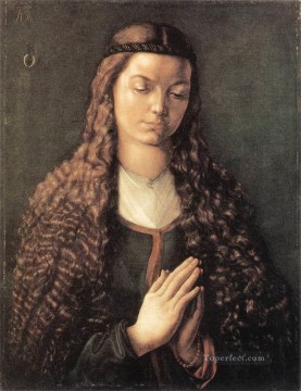 Albrecht Canvas - Portrait of a Young Furleger with Loose Hair Nothern Renaissance Albrecht Durer